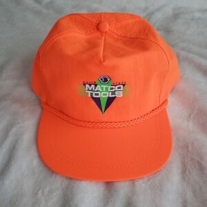 Vintage Matco Tools Hat Cap Snapback Neon Orange EXCELLENT CONDITION